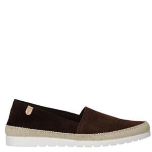 Noa suède espadrilles donkerbruin
