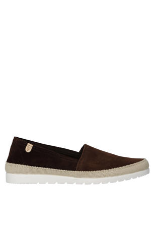 Noa suède espadrilles donkerbruin