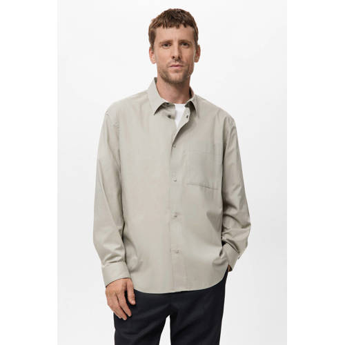 Mango Man Comfort casual overhemd beige afbeelding
