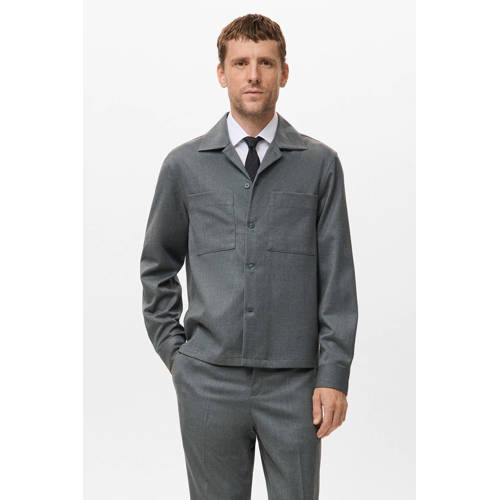 Mango Man overshirt grijs afbeelding