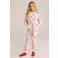 WE Fashion fleece onesie rood/ecru