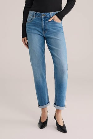 boyfriend jeans medium blue denim