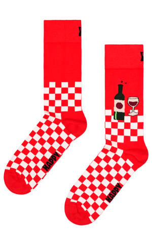 sokken Wine and Dine rood