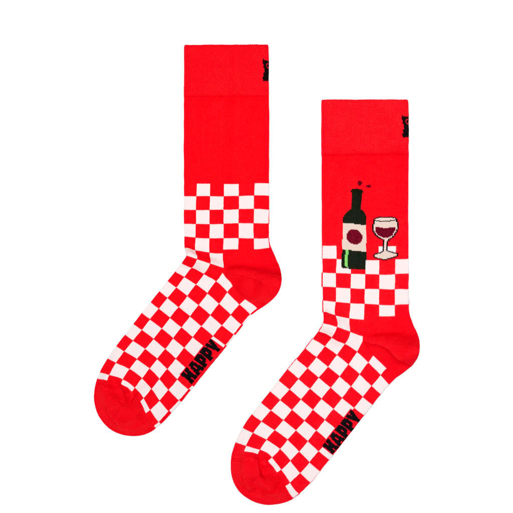 Happy Socks sokken Wine and Dine rood