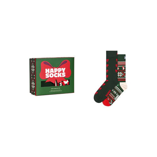 Happy Socks giftbox sokken Knit And Bow - set van 2 donkergroen afbeelding