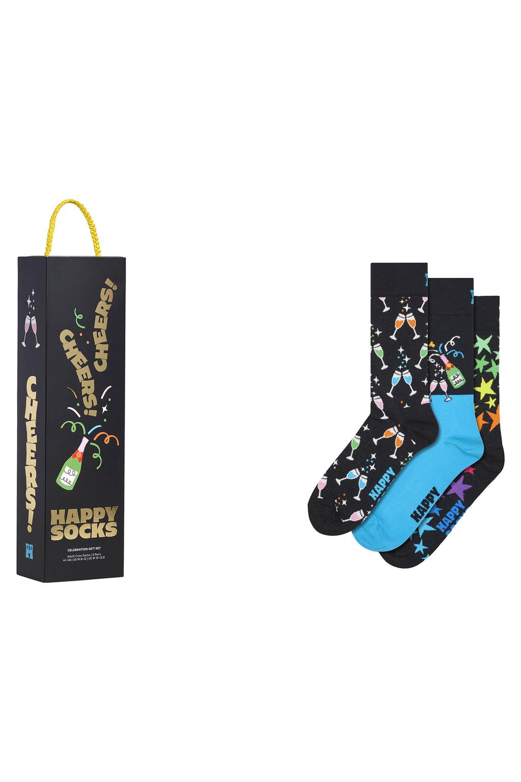 Happy Socks giftbox sokken Celebrations - zwart (set van 3)