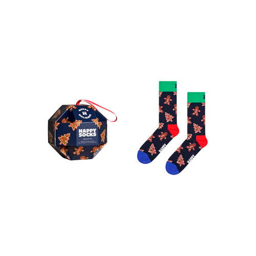 Happy Socks giftbox sokken Gingerbread Cookies donkerblauw afbeelding