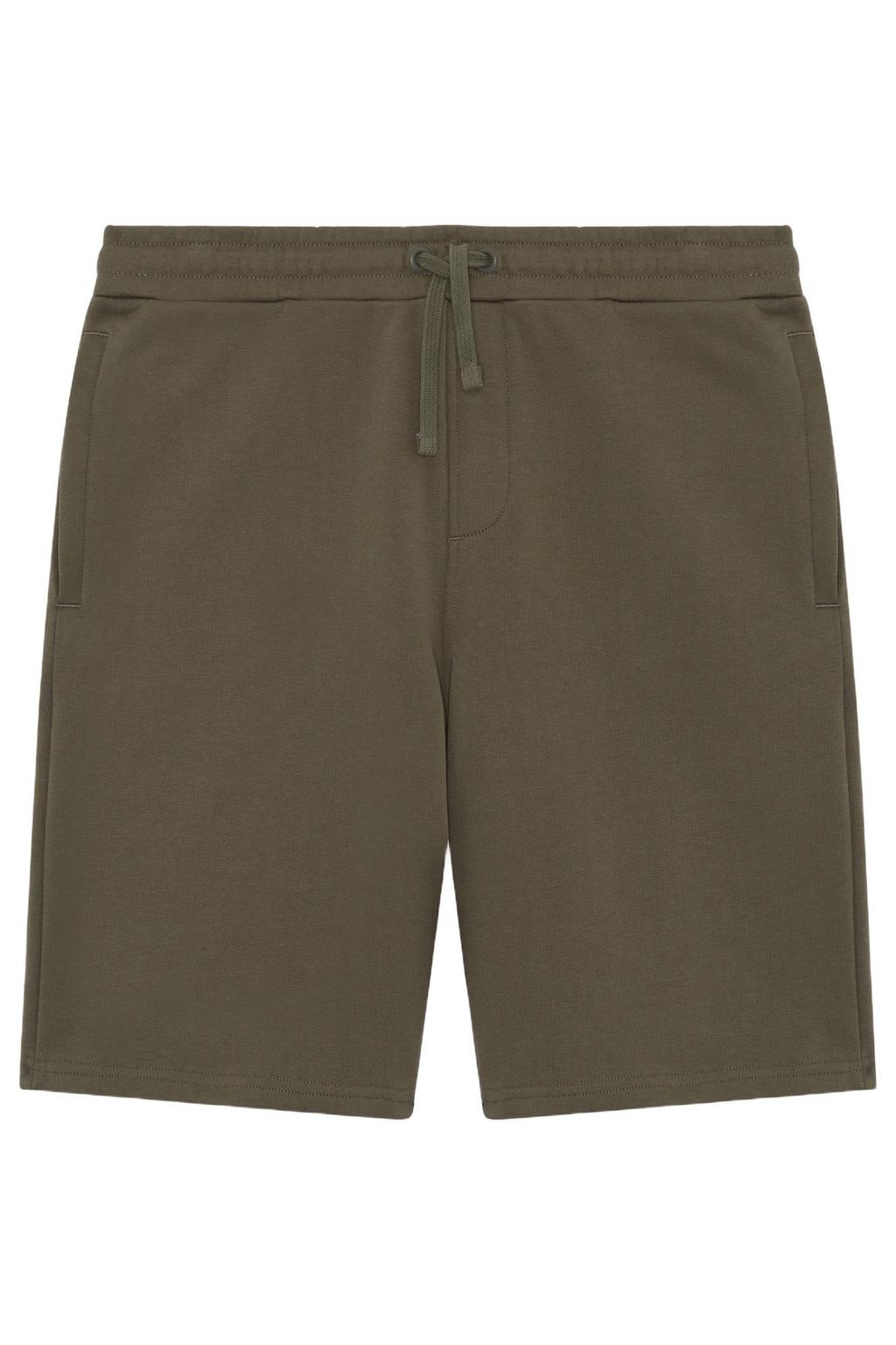 Olijfgroene jongens Lyle & Scott sweatshort met elastische tailleband met koord en effen