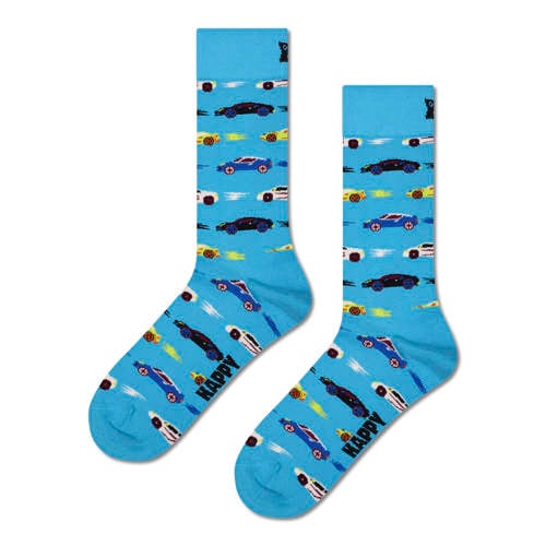Happy Socks sokken Car Stripe blauw afbeelding