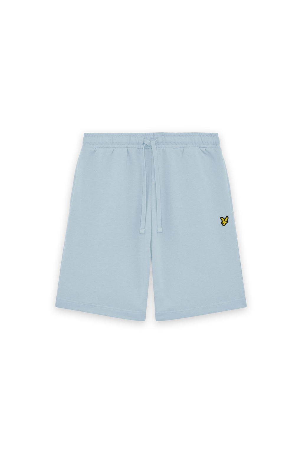 Lichtblauwe jongens Lyle & Scott sweatshort met elastische tailleband met koord en effen