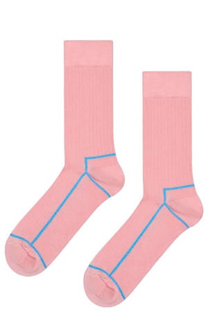 sokken Contrast Stripe roze