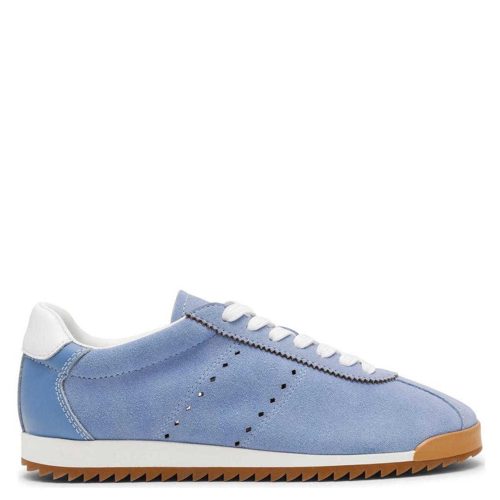Lichtblauwe dames Steve Madden Mirage-SM suède sneakers met veters