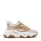 Steve Madden Progressive chunky leren sneakers beige/goud