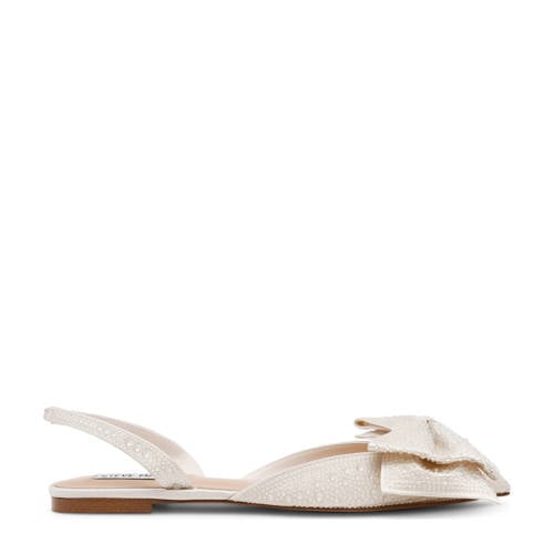 Steve Madden Cardi slingback loafers met strass ecru afbeelding