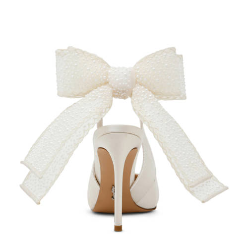 Steve Madden Teacup-P satijnen slingback pumps met strik ivoor afbeelding