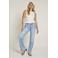 Para Mi high waist straight leg jeans light blue denim