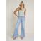 Para Mi high waist flared jeans light blue denim