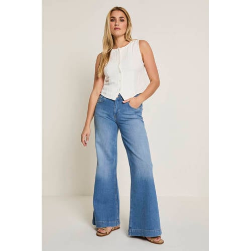 Para Mi high waist flared jeans medium blue denim afbeelding