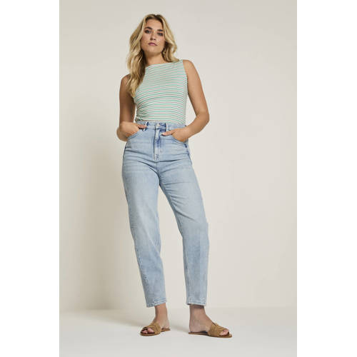 Para Mi Bibian high waist regular fit jeans light blue denim afbeelding