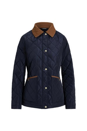 gewatteerde jas donkerblauw