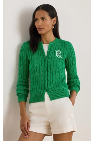 gebreid vest groen