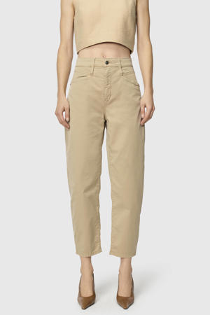 barrel regular waist broek zand