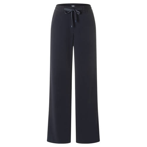 MAC wide leg regular waist broek donkerblauw afbeelding