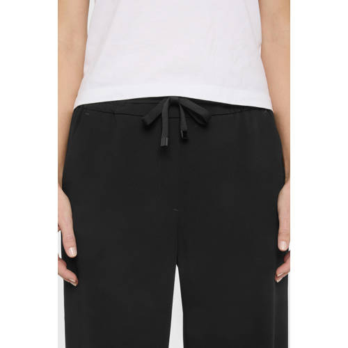MAC wide leg regular waist broek zwart afbeelding