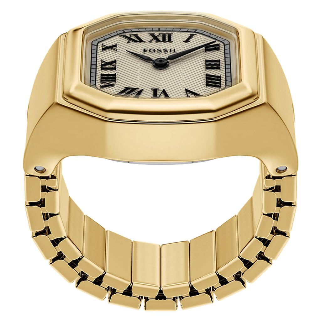 Fossil horloge ES5446 Harlow Watch Ring goudkleurig