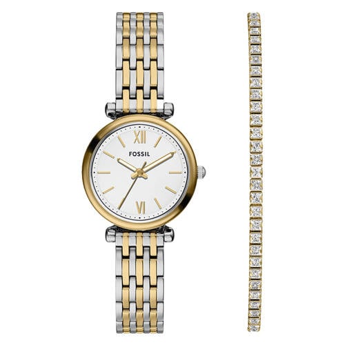Fossil horloge + armband ES5450SET zilverkleurig afbeelding