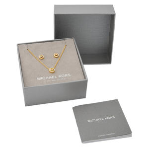 giftbox oorbellen + ketting MKC1837SET goudkleurig