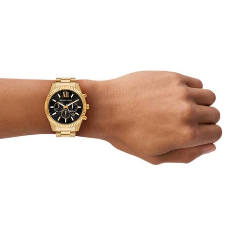 Michael Kors giftbox horloge + pasjeshouder MK9245SET goudkleurig afbeelding