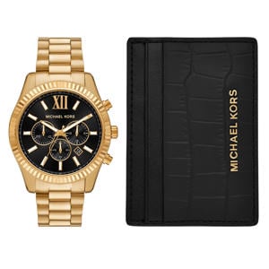 giftbox horloge + pasjeshouder MK9245SET goudkleurig
