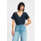 POM Amsterdam blouse donkerblauw crochet
