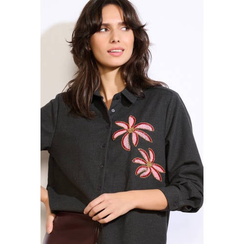 LOLALIZA blouse antraciet afbeelding