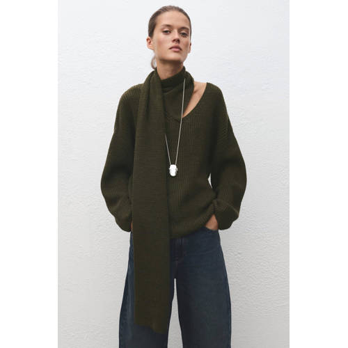 Mango pullover donkergroen afbeelding