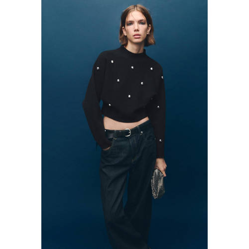 Mango sweater zwart afbeelding