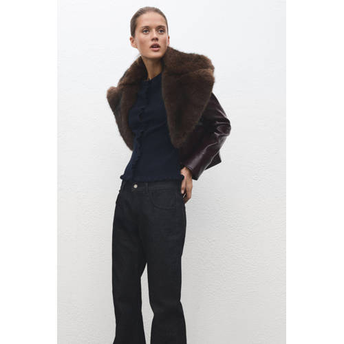Mango gebreid vest marineblauw afbeelding