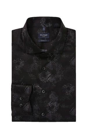 getailleerd casual overhemd zwart
