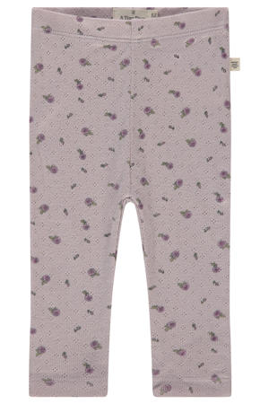 gebloemde casual broek paars