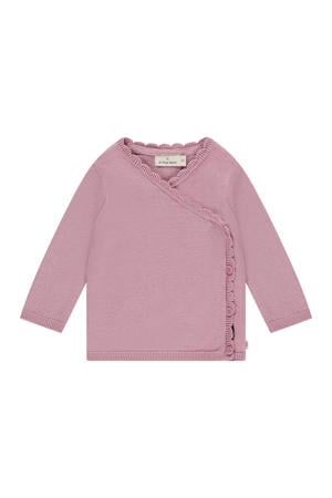 vest roze fijn gebreid