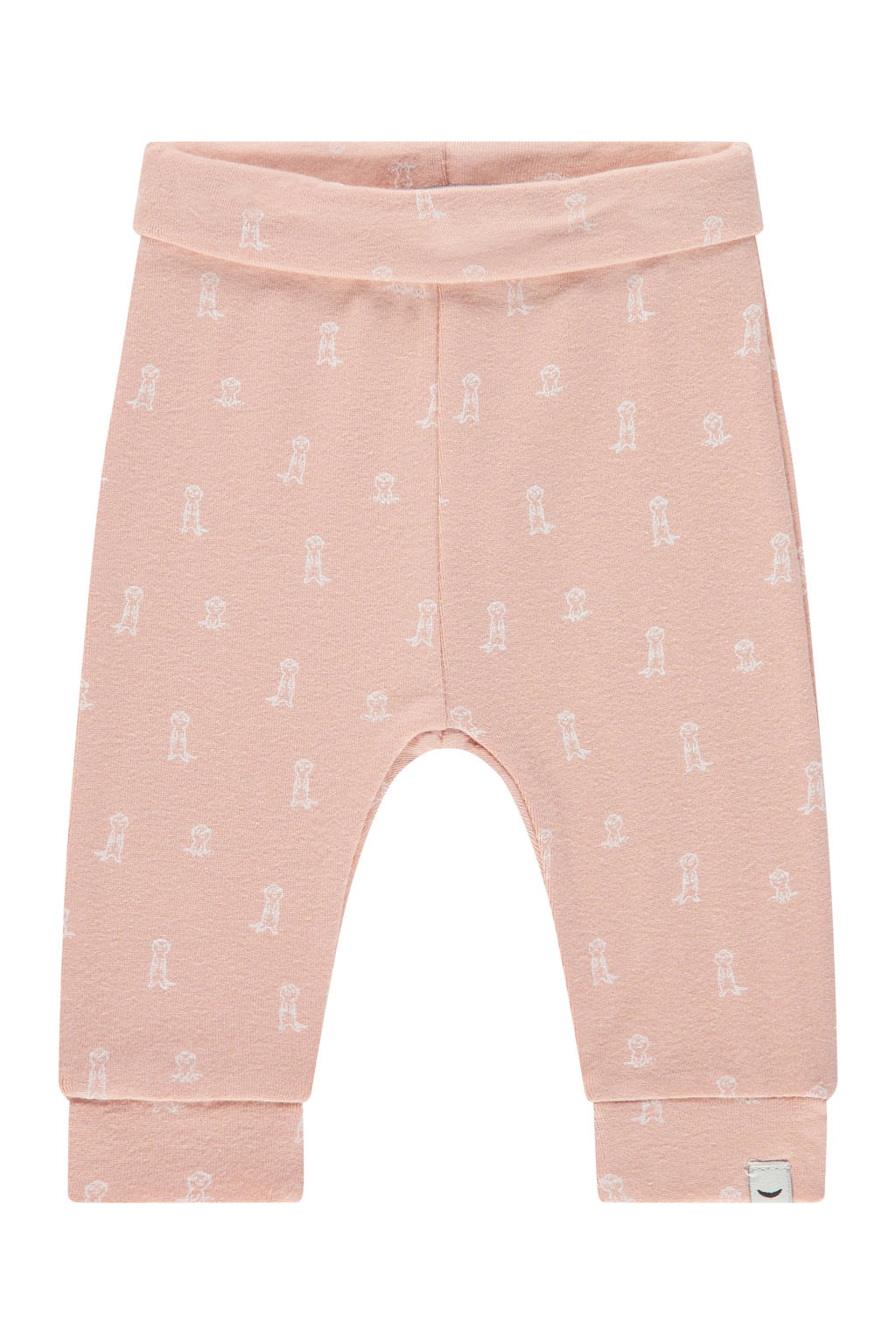 Roze Babyface babybroek van stretchkatoen met elastische tailleband