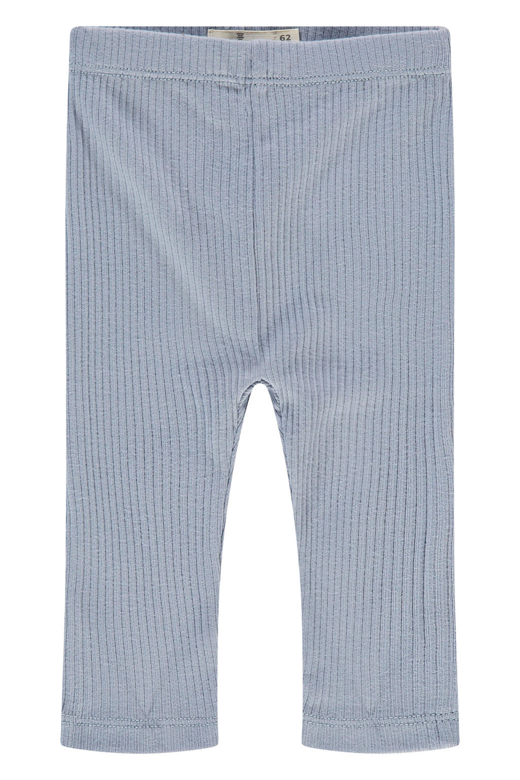 Grijsblauwe jongens A Tiny Story legging blauw rib gebreid van katoen met elastische tailleband en effen