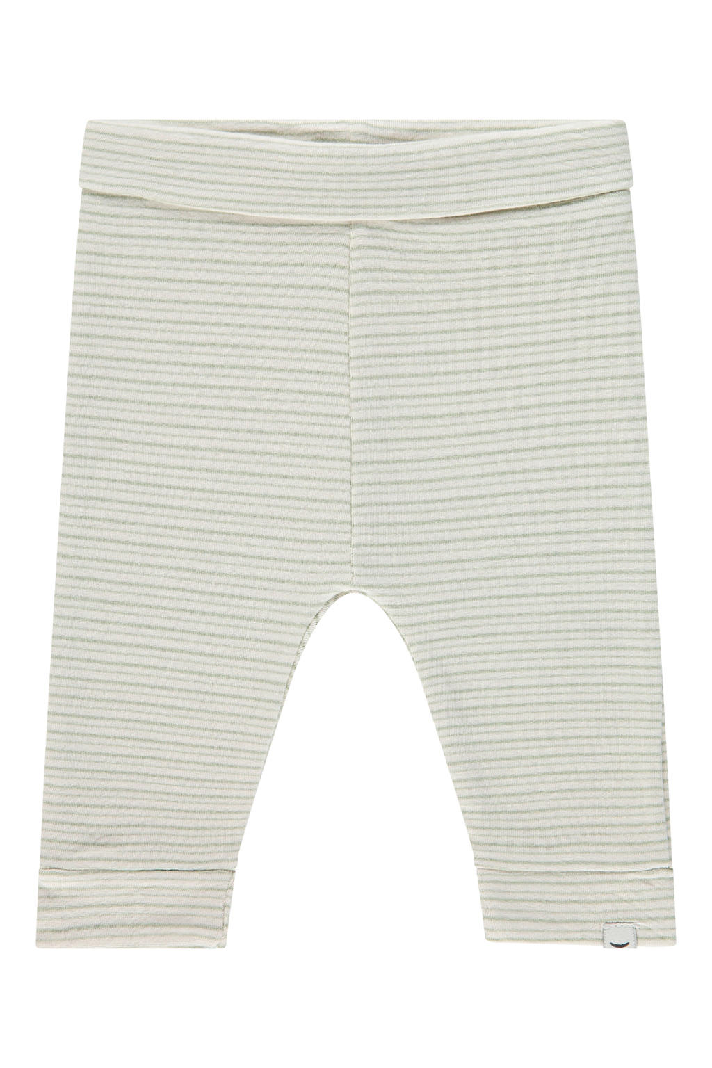 Groene Babyface gestreepte babybroek van stretchkatoen met elastische tailleband