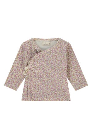 gebloemde longsleeve roze