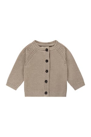 vest beige grof gebreid