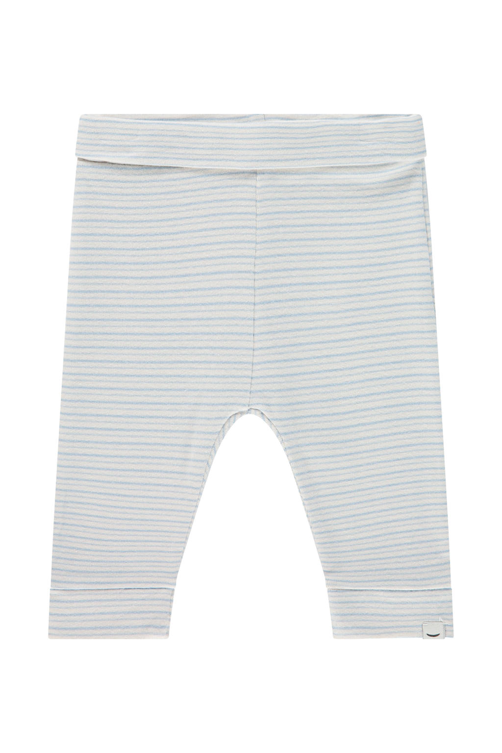 Blauwe Babyface gestreepte babybroek van stretchkatoen met elastische tailleband