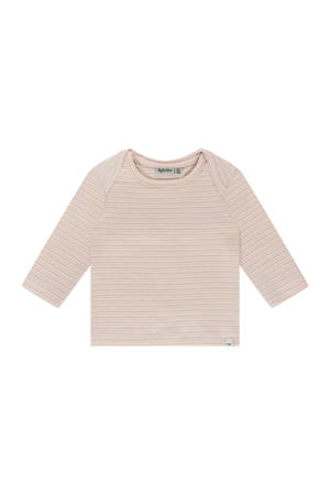gestreepte longsleeve roze