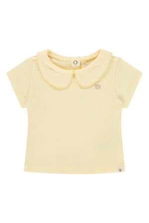 T-shirt ajour lichtgeel