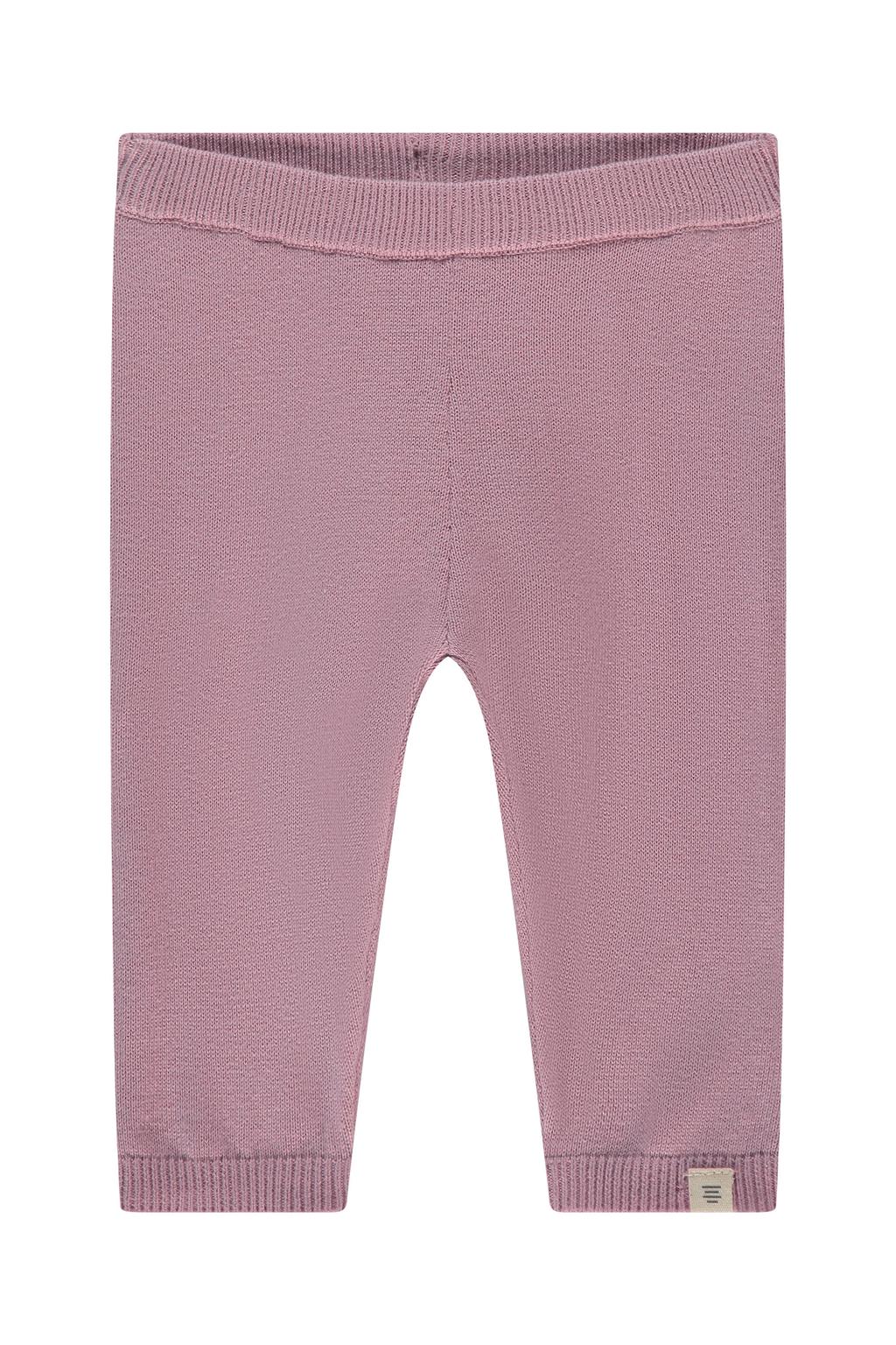 Roze meisjes A Tiny Story casual broek van katoen met elastische tailleband en effen